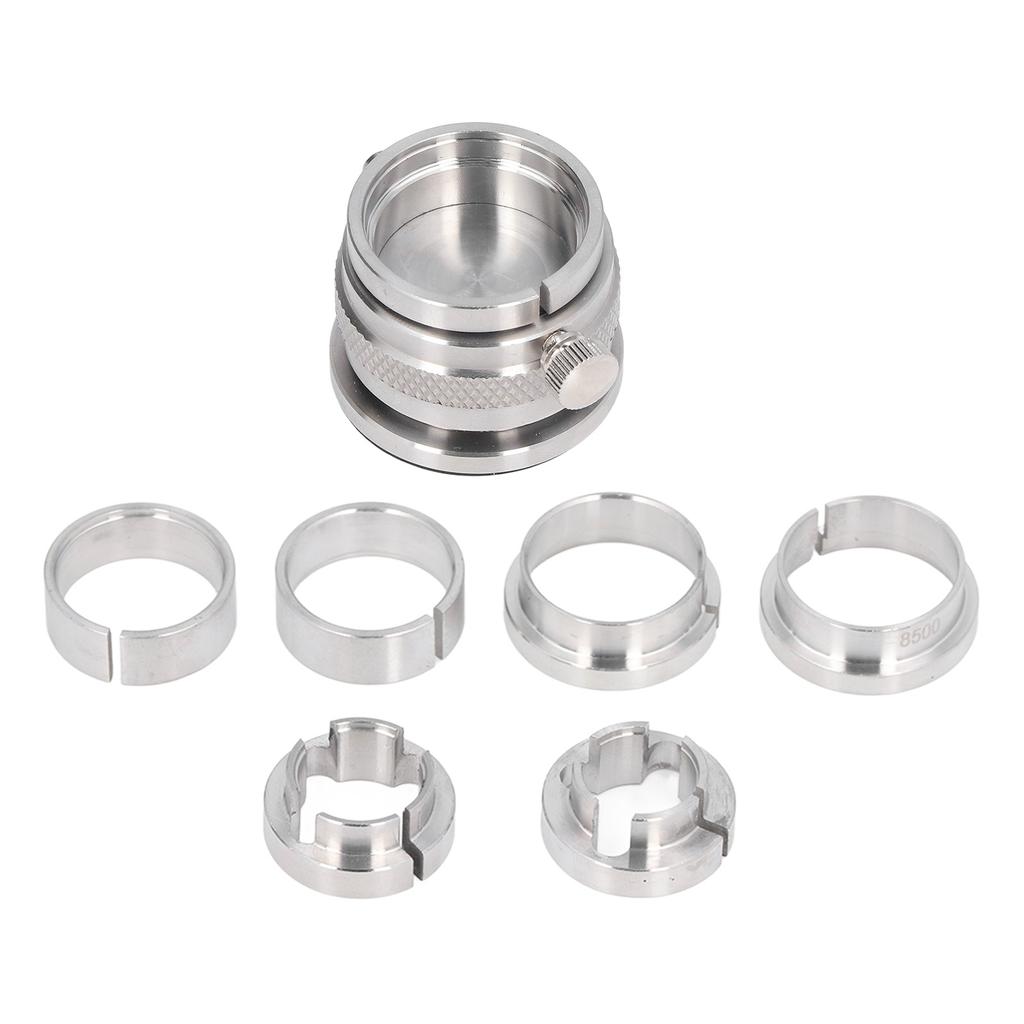 8-teiliges Set Uhrwerk Sitz Basis Halter Edelstahl Silber Uhrenreparatur Wartungswerkzeuge für BZ