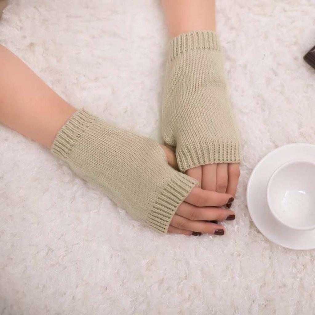 2020Fingerless Gloves Mitten Girl Women Soft Arm Warm Knitted Winter Warm Keep Gloves Mittens for Women Cold Weather Women Mittens