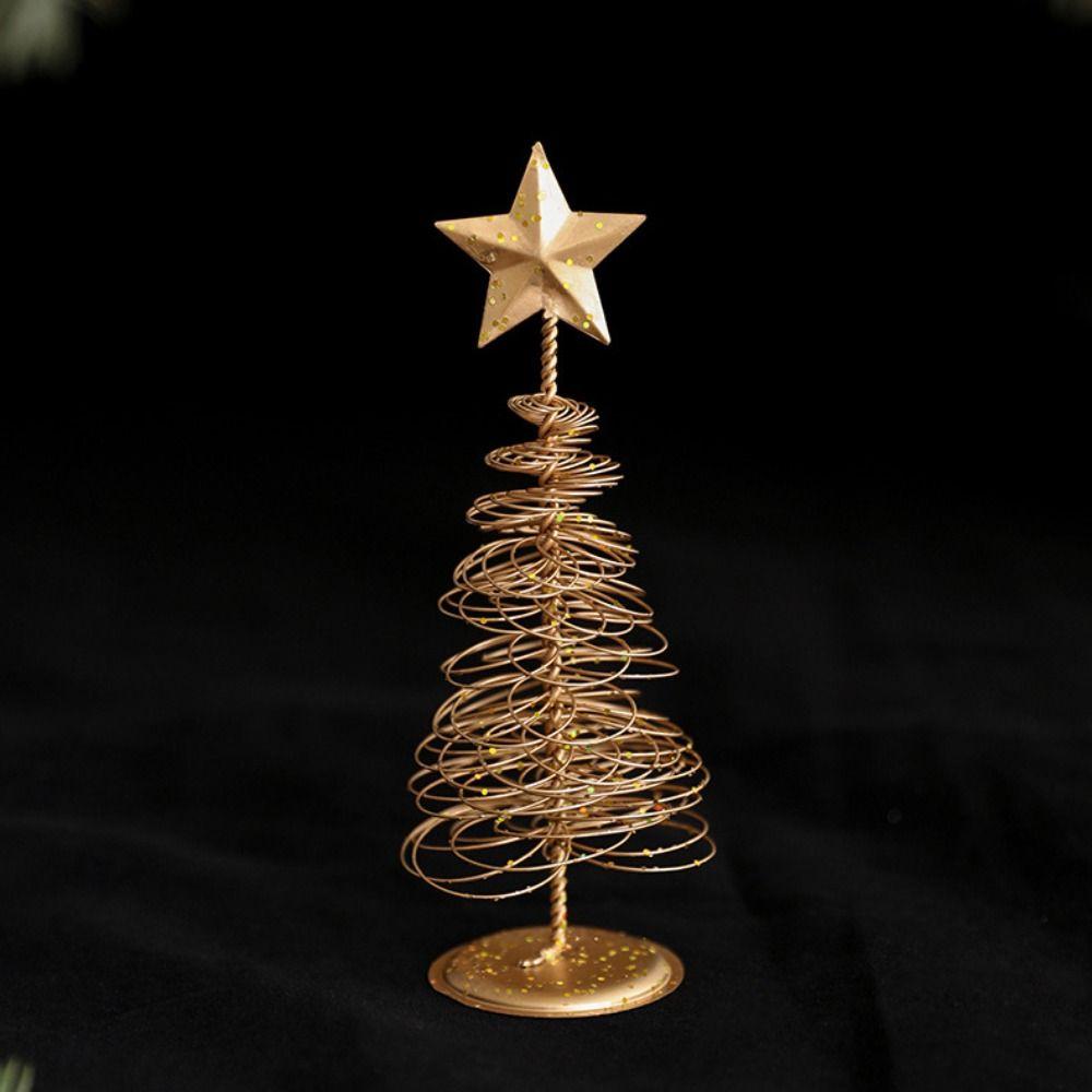 Goldener Weihnachtsbaumspitzenstern Eisen Metall Weihnachtsbaum Hochwertige Weihnachtsbaumschmuck