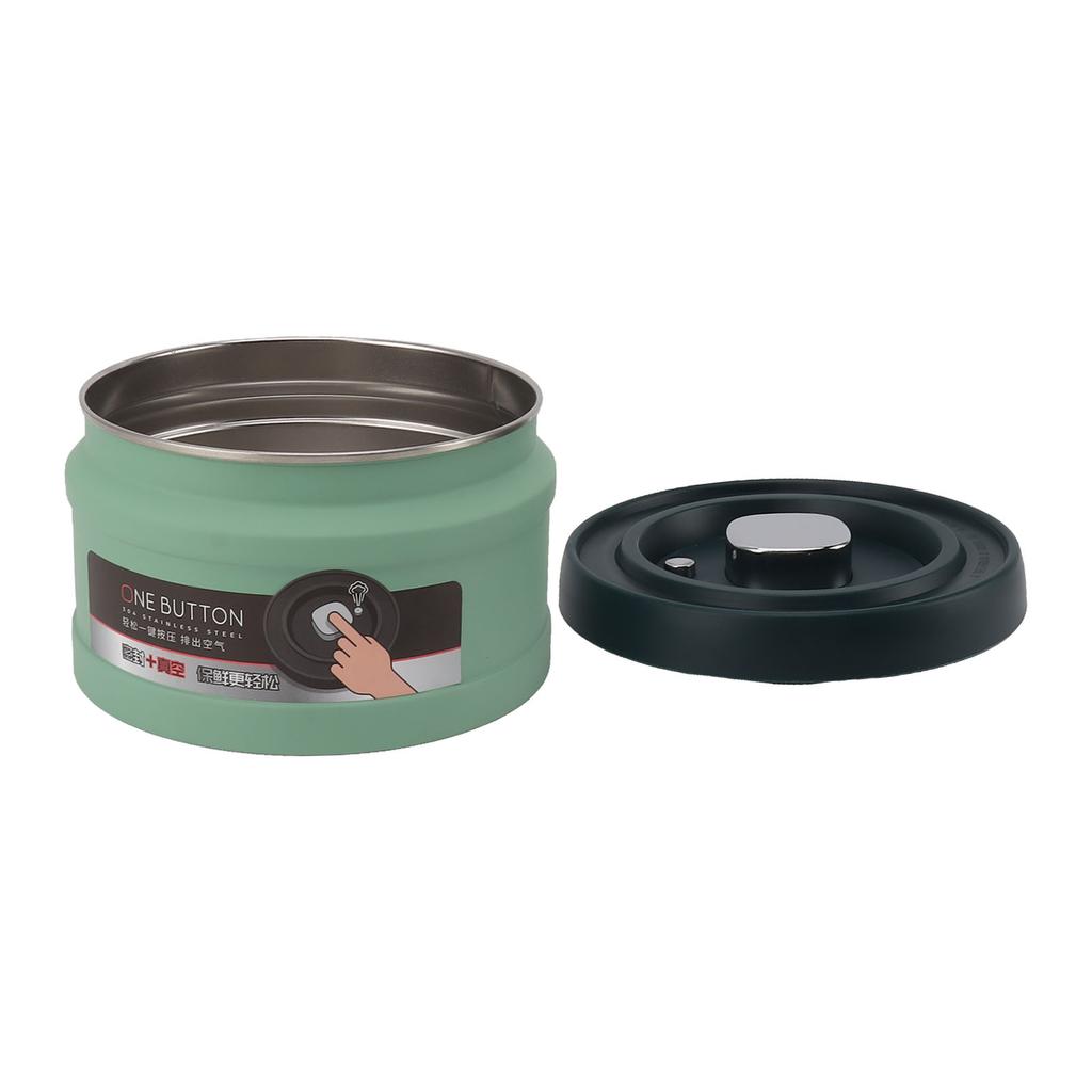 Airtight Stainless Steel Kitchen Food Storage Container Press Type Vacuum Storage Tea Can Coffee Canister for Beans Tea