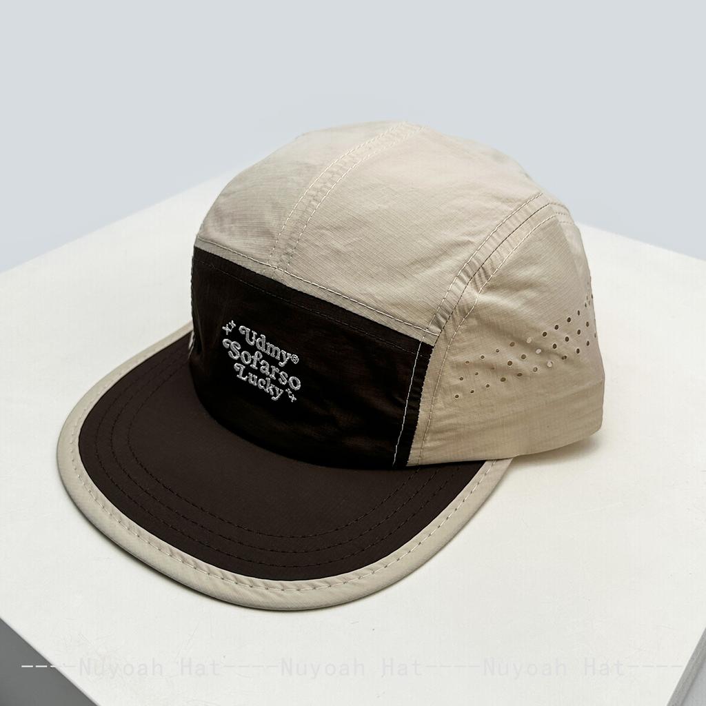 Color Block Quick-dry Embroidered Letters Baseball Hats Sunshade Flat Brim New Men Women Versatile Personal Peaked Caps Fashion