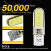 2-20 PCS Car Signal Lights T10 W5W LED Bulbs COB 12SMD Waterprof 12V 7500K White Auto Door License Plate Trunk Wedge Side Lamps Bulbs 7