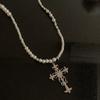 Cross Beaded Pearl Layered Necklace - Unique Y2k Hot Girl Sweet & Cool Accessories