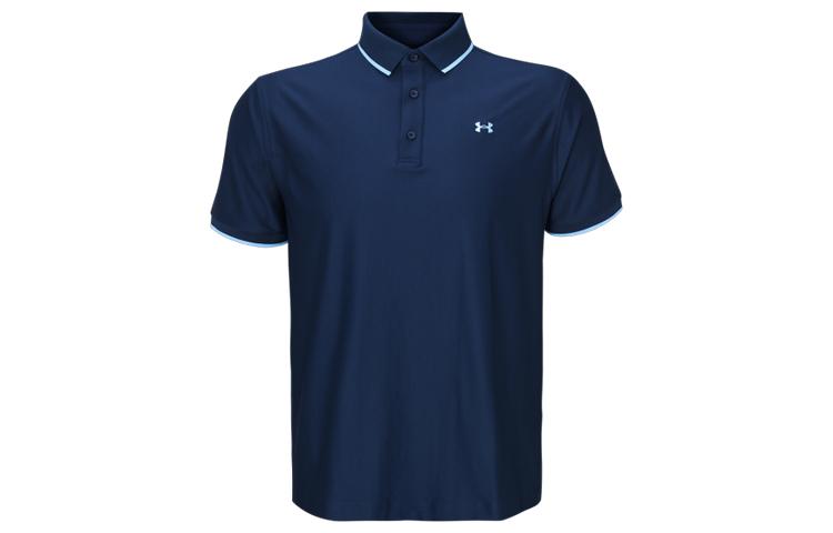 Under Armour Polo Shirts Men s Dark Blue Polo Collar Moderate Straight Fit 1345459-409 S