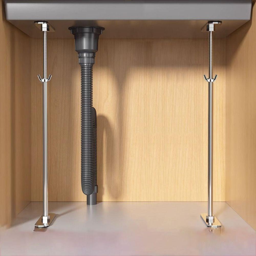 

Adjustable Undermount Sink Support Telescopic Adjustable Sink Legs Kitchen Sink Bracket Kitchen срібний