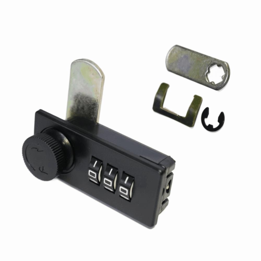Anti-Theft Mechanical Combination Lock 3 Digit Dial Combination Lock Toolbox Lock Straight hook