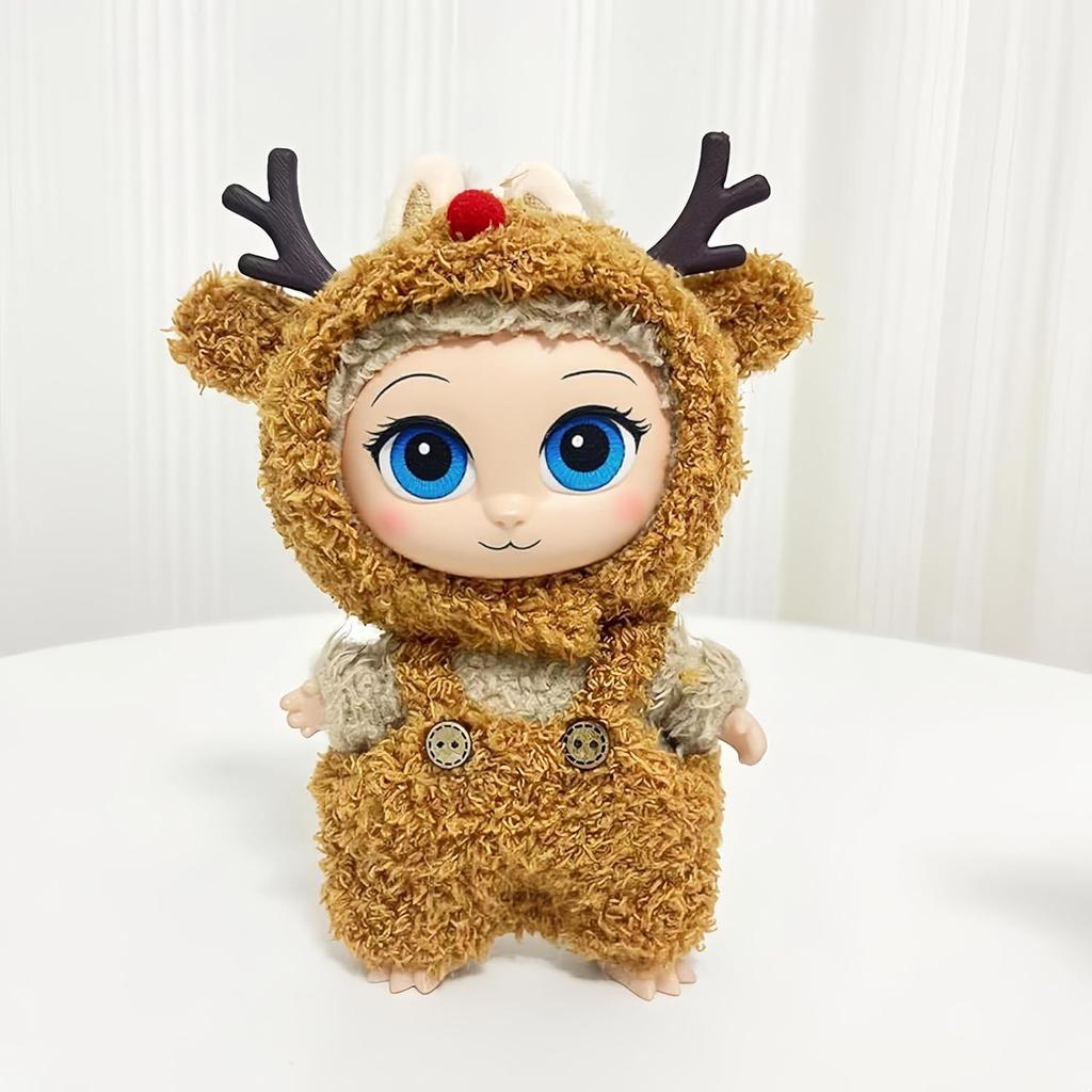 Dinosaur Costume Clothes 17cm/6.7inches Doll,2 Piece Set Hat Clothing,Boys and Girls Stylish Adorable Dolls Clothes Accessories (Doll Not Included)