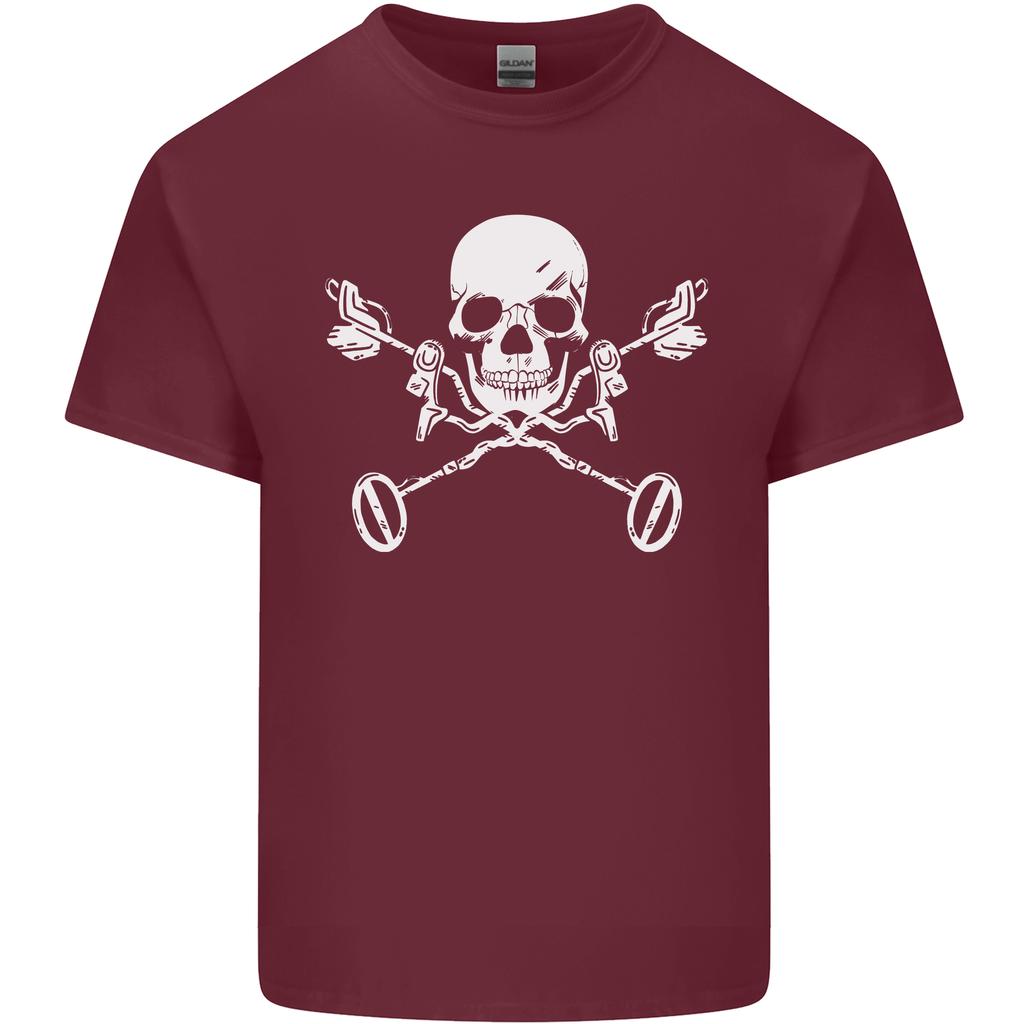 Metal Detector Skull Detecting Unisexs Light Cotton TShirt