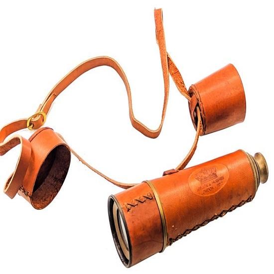 40.64 Cm Brass Nautical Marine Telescope Spyglass with Leather Carry Case Birthday Gift, Anniversary Gift, Christmas Gift