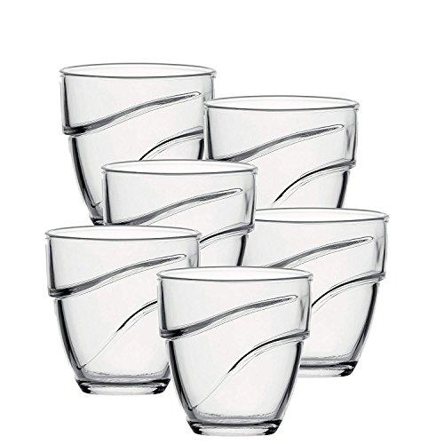

Duralex Set of 6 Wave Tumblers, Clear, 9.5-Oz.
