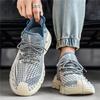 Spring And Summer Fly-Woven Mesh Shoes Thin Breathable Low-Top Lace-Up Sneakers Platform Dad Shoes Men'S Shoes