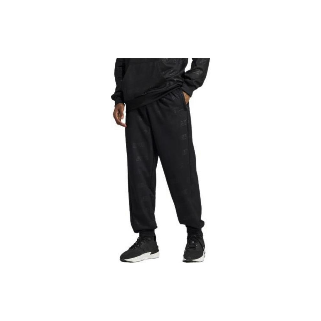 Adidas Solid Color Casual Knitted Sports Pants Men Bottoms Black HY1280