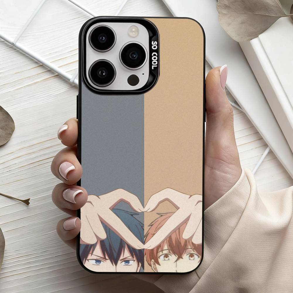 G-Given BL Anime Ritsuka M-Mafuyu Sato Handyhülle Für iPhone17,16,15,14,13,12,11 Plus,Pro Max Candy Silberbeschichtet Innenabdeckung