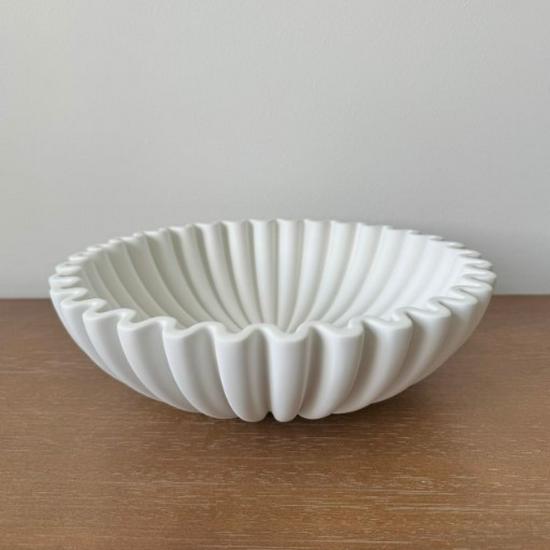 Recessed Lotus Leaf Edge Decorative Bowl - Resin Home Decor Ornaments