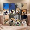 Animal Shiba Inu Dog Cute Phone Case For Samsung S26,S25,S24,S21,S22,S23,S30,Ultra,S20,FE,Lite,10,9,Black Cover