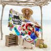 Mario Theme Beach Towel Super Soft & Absorbent Comfortable Lightweight Perfect for Traveling Yoga Camping and Swimming