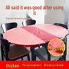 ZISIZ Red Round Elasticated Disposable Tablecloth
