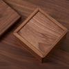 Cotton Swab Box Solid Wood Dental Floss Storage Box Small Wooden Box Black Walnut High-end Toothpicks Holder With Cover