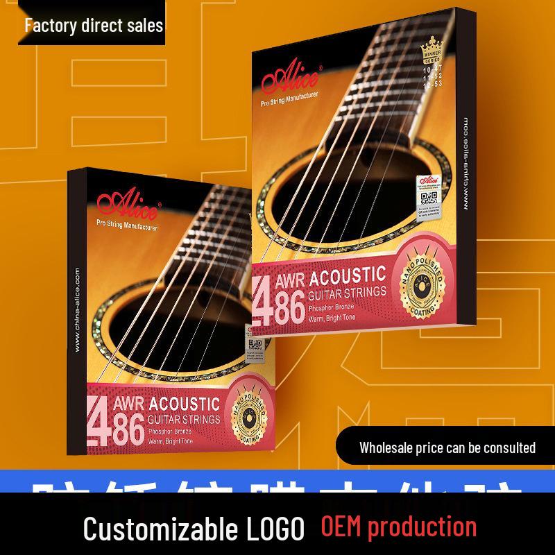 

Genuine Alice 486SL Rust-proof Acoustic Guitar Strings Set - 6 Strings AWR486-SL (Super Light)