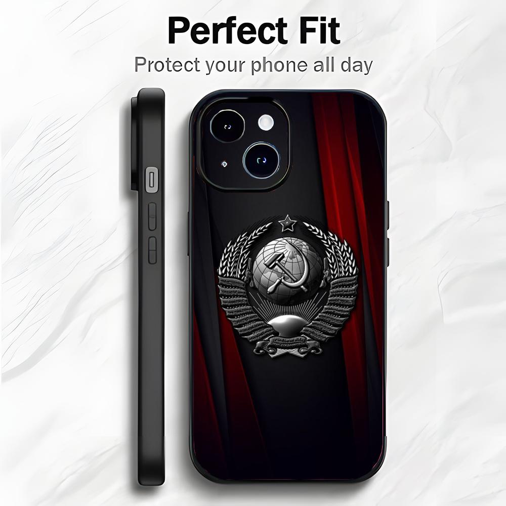 Historický symbol národa S-Sovětský svaz Pouzdro na telefon Pouzdro na telefon Měkké balení Lehké Pro iPhone17 16 15 14 13ProMax