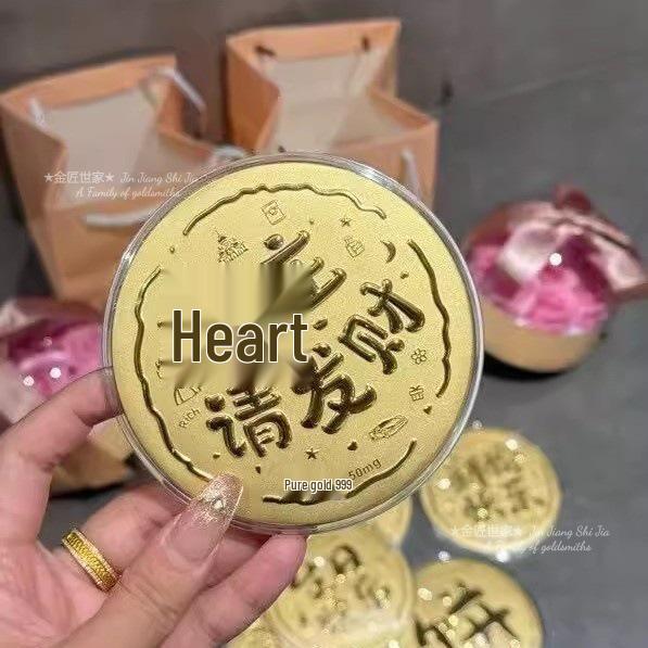 999 Pure Gold Princess Wealth Attracting Cake - Creative Fortune Gift with Gold Leaf