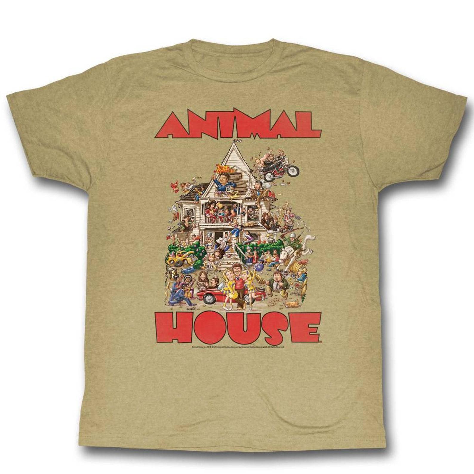 Animal House Футболка для взрослых The House Хаки 4XL