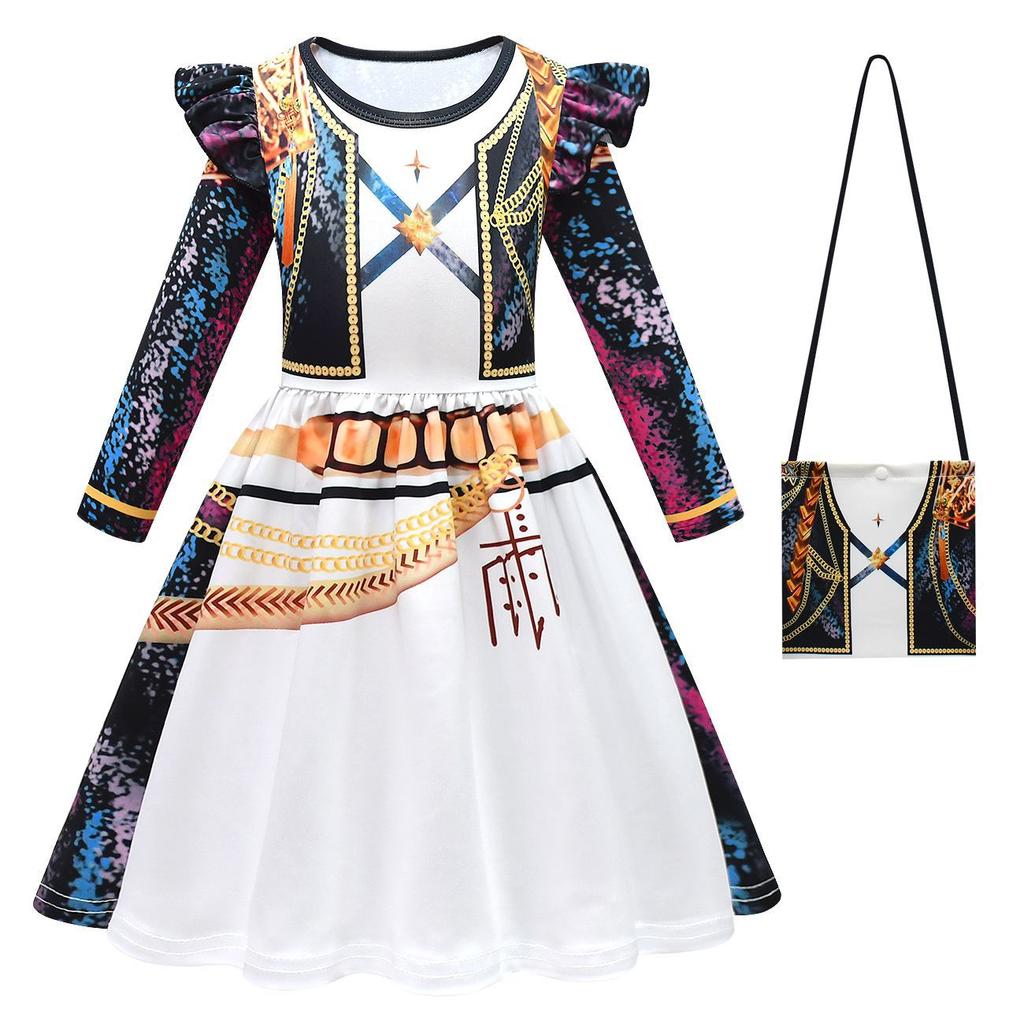 Rummi Zoe Cosplay Costume Wig Necklace Fancy Dress Milla Cosplay For Girls Halloween Carnival Purim Roleplay Dress Outfit