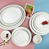 Abay Milky White Glazed Ceramic Fish Plate