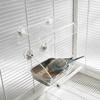 Cage Mounted Parrot Cage Feeder Roof Canopy Bird Food Container  for Small Parrots