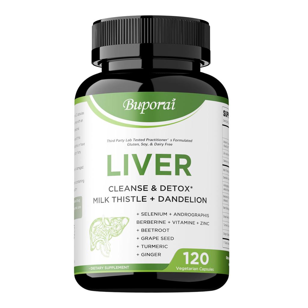 Milk Thistle and Dandelion Root Complex Capsules, Natural Plant Extracts, Aids Daily Metabolism, Dietary Supplement, Suitable for Adults.