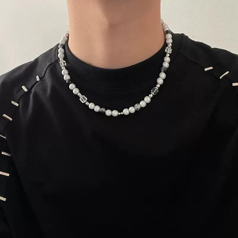 Starburst Double Layer Men's Necklace: Trendy, Light Luxury Hip Hop Style, Unisex Clavicle Chain