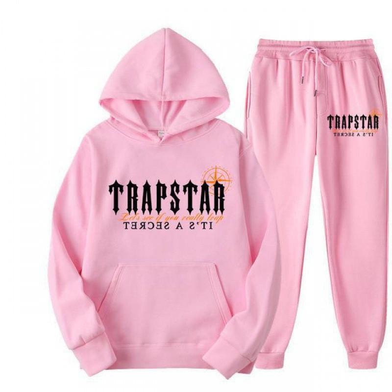 Men Women Hooded Fleece Tracksuit Set Long Sleeve Top Pant Casual Sportswear