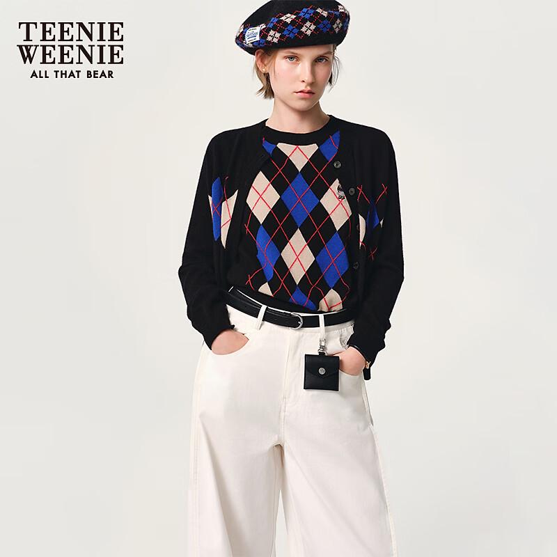 Teenie Weenie Women's Plaid Knit Cardigan