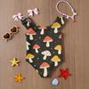 Costume da bagno intero per bambina Estate Bambini Costume da bagno casual Costume da bagno per neonati Bambini Costume da bagno con stampa floreale e di frutta