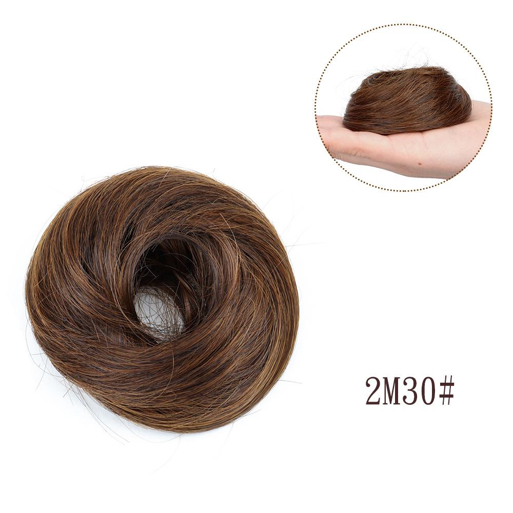 Synthetic Messy Dount Hair Buns Updo Chignon With Elastic Hair Exension for Women Daily Lazy Hair Accessories