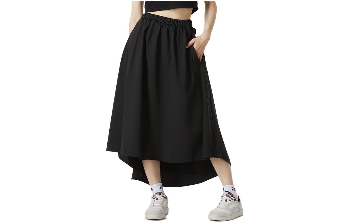 PUMA Casual Long Skirts Women s Black Moderate Mid Length Other 623025-01 S