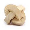 Lock Puzzle Wooden Brain Teaser for Mental Challenge Educational IQ Disentanglement Toys Kids Adults (SanHuan Suo)