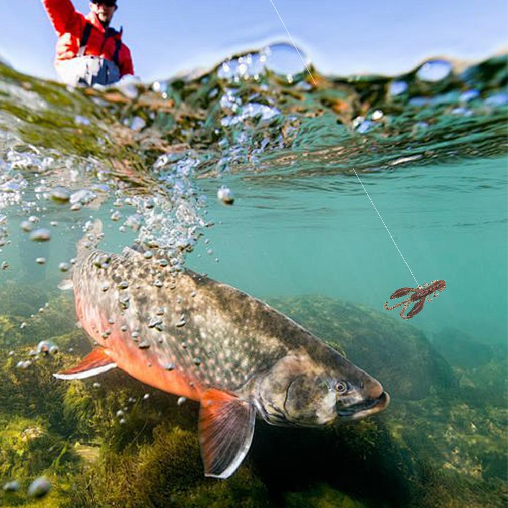 5pcs 5cm Artificial Bait Fishy Smell Fishing Bait Crayfish Soft Fishing Lure Fishing Accessories