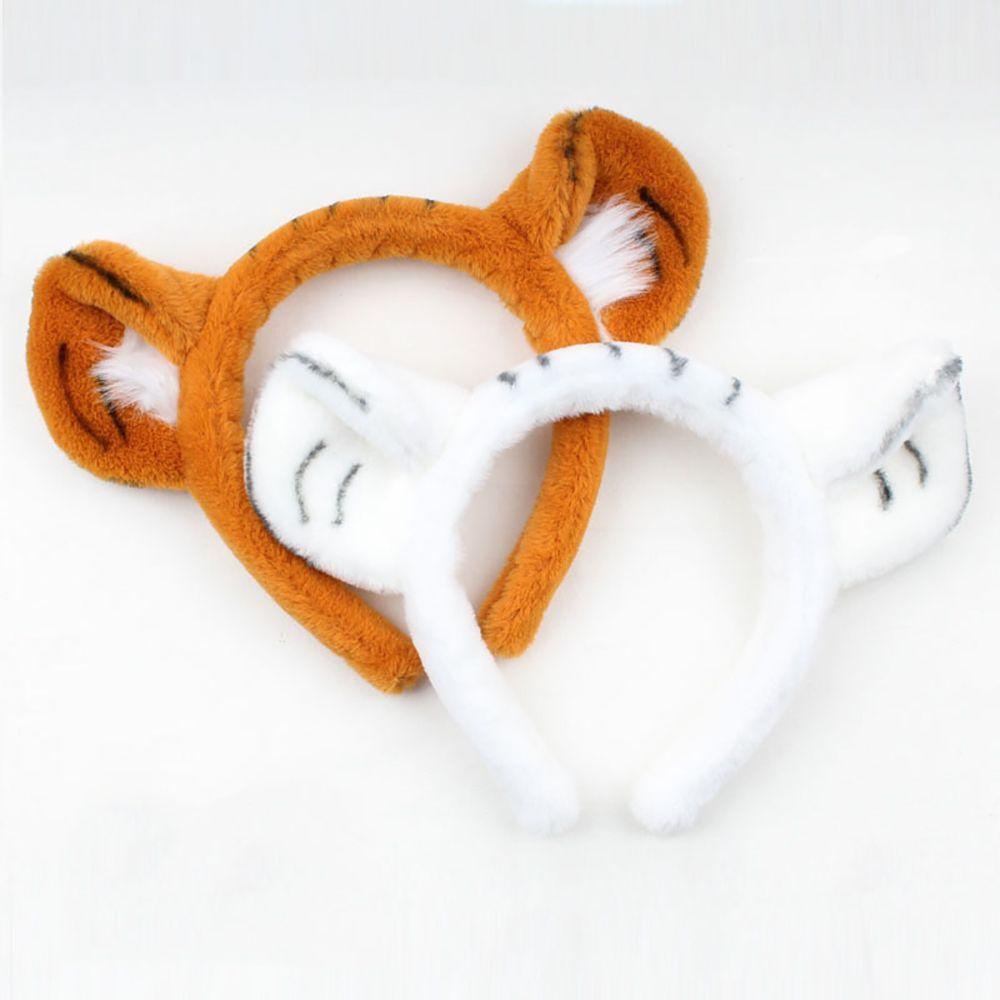 Plush Make Up Wash Face Women Hair Band Korean Style Head Hoop Hair Accessories Tiger Ear Headband