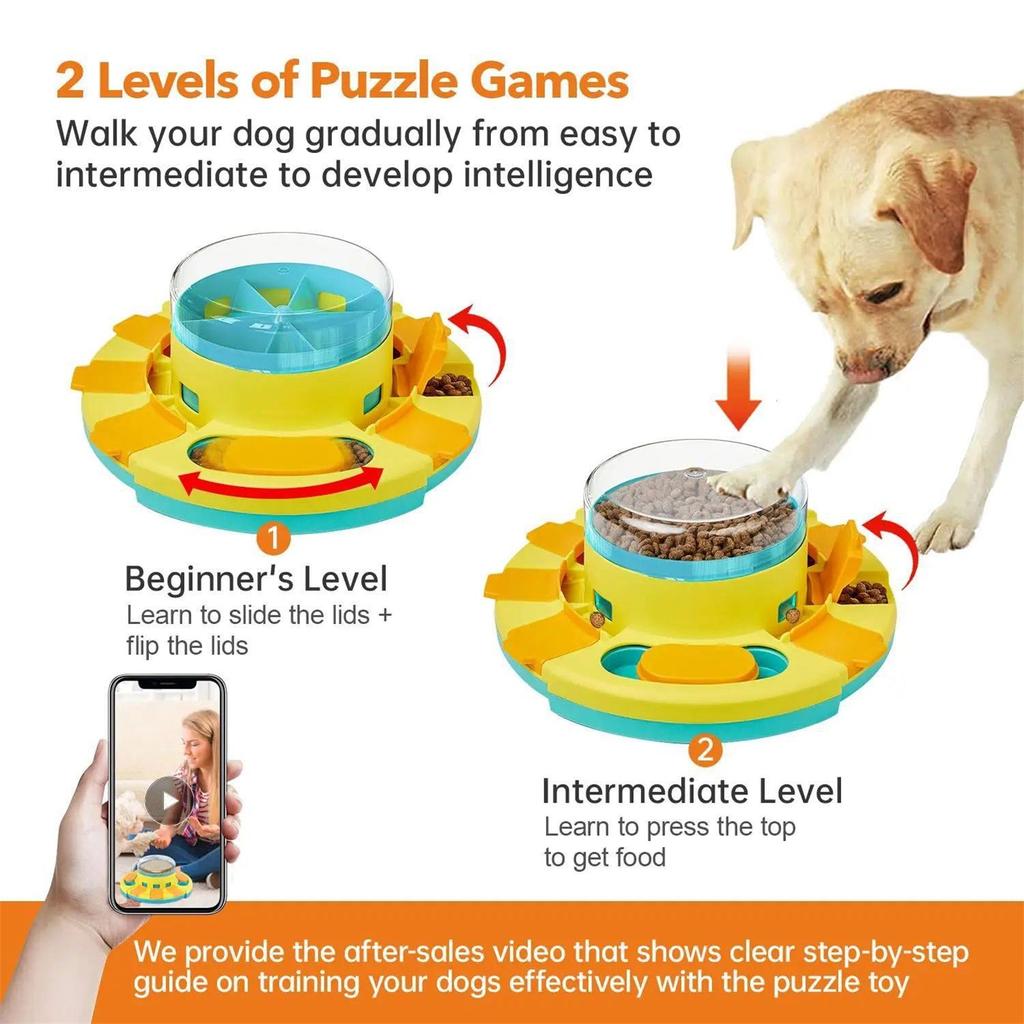 Multi-Functional Dog Puzzle Slow Feeder - Interactive IQ Training & Healthy Digestion Toy For Dogs