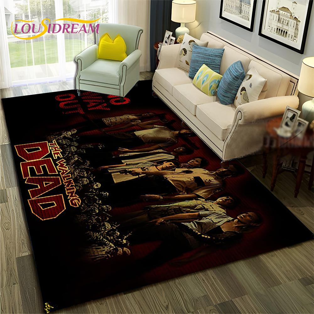 TWD The Walking Dead Rick Horror TV Carpet Rug for Home Living Room Bedroom Sofa Doormat Decor,kids Area Rug Non-slip Floor Mat