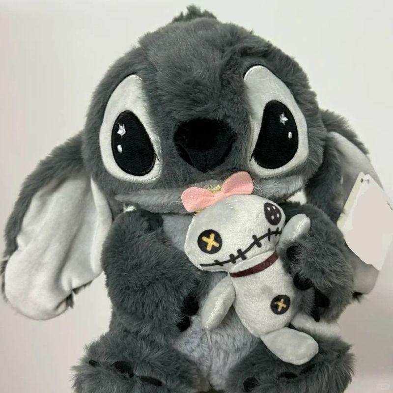 Grey Black Stitch Plush Toy Doll Soft Hug Pillow Sofa Cushion Sleep Companion Comfort Doll Room Desktop Decoration Festival Gift
