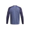 Under Armour Badge Crew Neck Fitted Long Sleeve T-Shirt Men Tops Purple 1327970-558