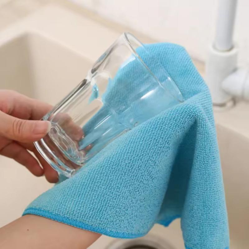 5pcs Microfiber Cleaning Car Was Cloth Dishwashing Cloth Household Rag Kitchen Bathroom Cleaning Towel Durable Absorbent Towel
