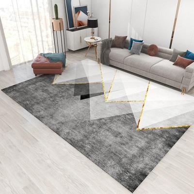 Modern Nordic Geometric Crystal Velvet Carpet Soft Living Room Sofa Bedroom Large Area Floor Mat Home Decor