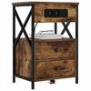 Nightstand Set (2 Pcs) Smoked Oak 40 X 31 X 60 Cm