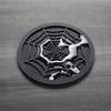 Silicone Spider Web Coasters For Drinks - 6 Pack Unique Design Spider Drink Coasters, 4Inch Black Coaster Set,Black Durable