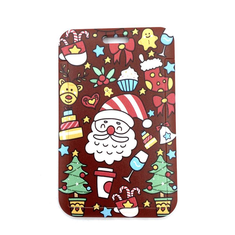Christmas Art Cartoon Anime Fashion Lanyards Bus ID Name Work Card Holder Accessories Decorations Kids Gifts