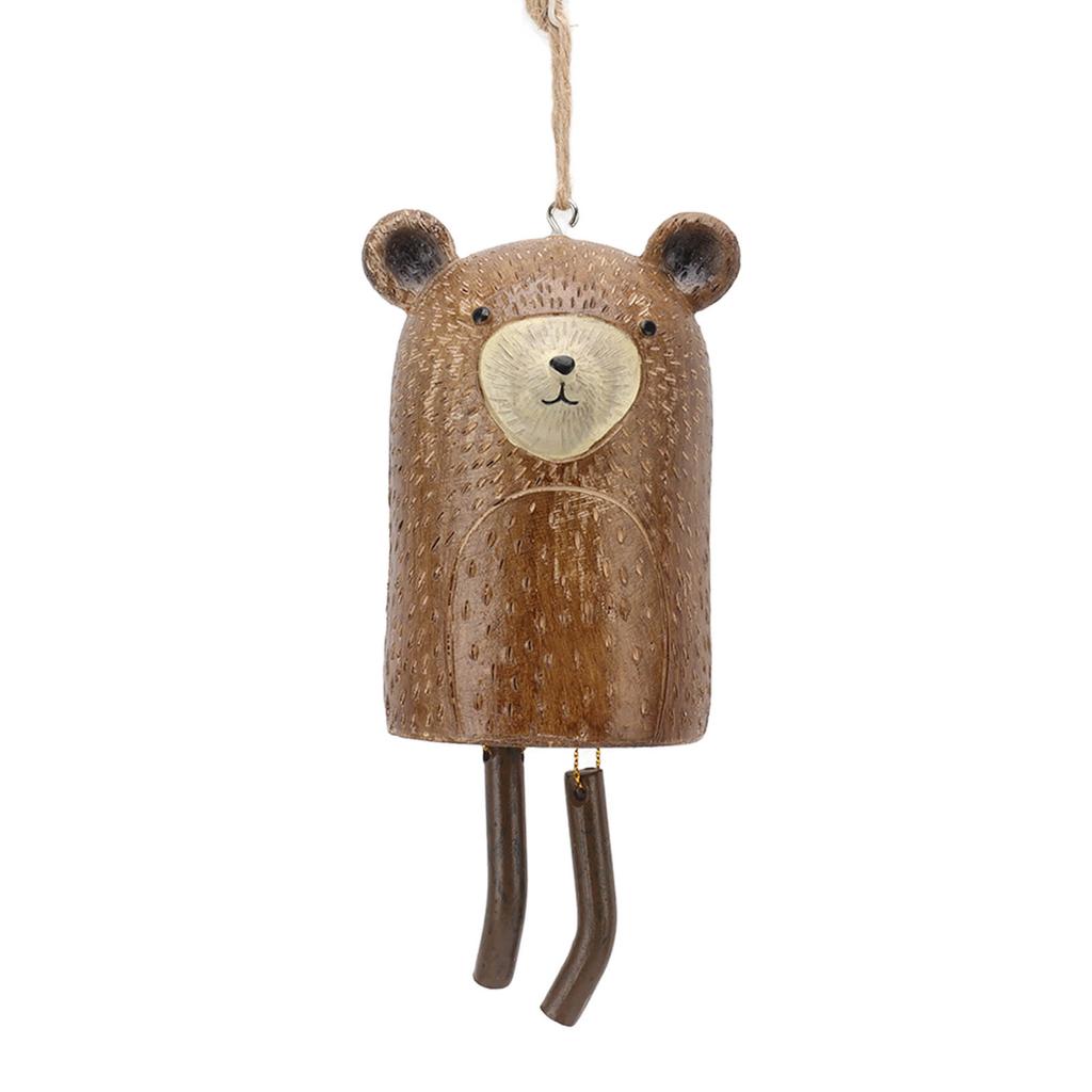 Rustic Hanging Animal Wind Chimes Resin Hand Made Natural Garden Decoration for Gardens Backyards Trees Yards C Raccoon