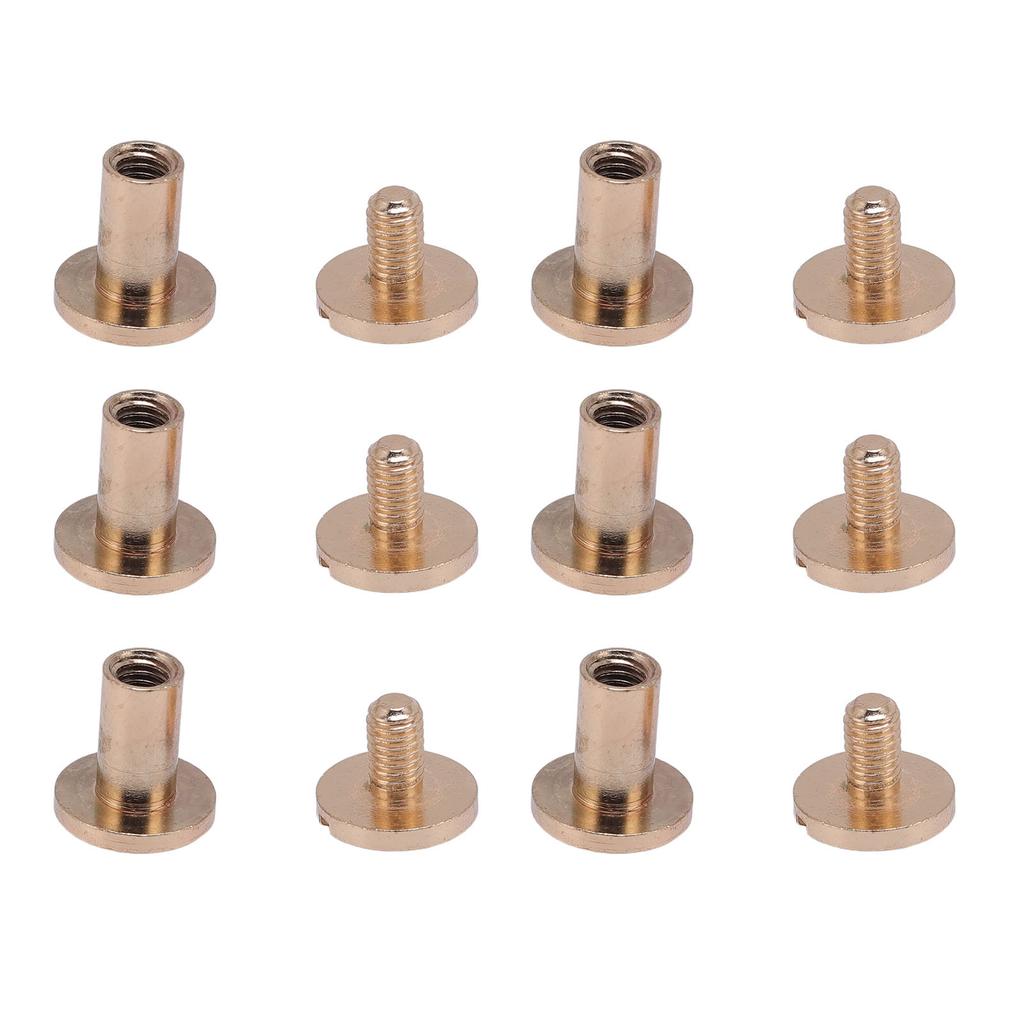 20 Sets Book Binding Screws Curved Chicago Screws Assorted Kit for DIY Leather Craft Belt Bag Shoes Purse 8 X 5mm 8 X